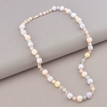 картинка Бусы 'SUNSTONES' Морганит Горный хрусталь 52 см от магазина Wolves