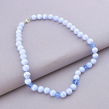 картинка Бусы 'SUNSTONES' Сапфирин Серебро(925) 46 см от магазина Wolves