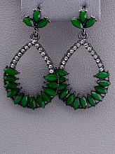 картинка Серьги 'Juleeze' Фианит (хром) от магазина Wolves