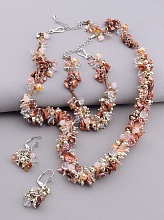 картинка Бусы+Браслет+Серьги Жемчуг 47 см от магазина Wolves