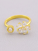 картинка Кольцо 'FJ' Сrystal Бижутерный сплав от магазина Wolves