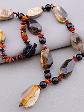 картинка Бусы Яшма Агат Сердолик 65 см от магазина Wolves
