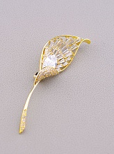 картинка Брошь Фианит (позолота 18к) от магазина Wolves