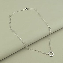 картинка Подвеска 'Stainless Steel' Фианит 45 см (родий) от магазина Wolves