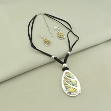 картинка Подвеска+Серьги Галиотис Фианит 42 см от магазина Wolves