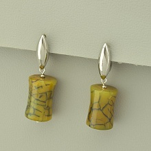 картинка Серьги 'SUNSTONES' Агат  (родий) от магазина Wolves