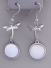 картинка Серьги 'Stainless Steel' Перламутр от магазина Wolves