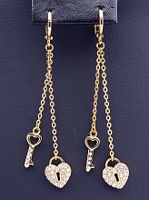 картинка Серьги 'XUPING' Фианит  (позолота 18к) от магазина Wolves