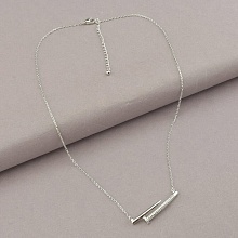 картинка Подвеска 'Saiya' Фианит 43 см (родий) от магазина Wolves