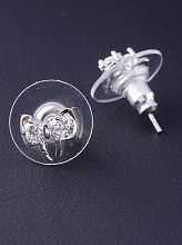 картинка Серьги Фианит 'Saiya' (родий) от магазина Wolves