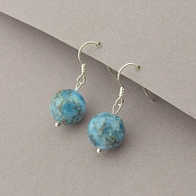 картинка Серьги 'SUNSTONES' Ларимар Серебро(925) от магазина Wolves