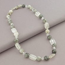 картинка Бусы 'SUNSTONES' Волосатик Горный хрусталь Чешский хрусталь 50 см от магазина Wolves