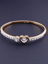 картинка Браслет 'XUPING' Фианит 17 см (позолота-родий) от магазина Wolves