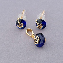 картинка Серьги+Кулон 'XUPING' Фианит  (позолота 18к) от магазина Wolves