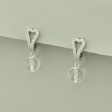 картинка Серьги 'SUNSTONES' Горный хрусталь  (родий) от магазина Wolves