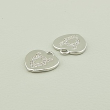 картинка Кулон Фианит 14х13 (родий) от магазина Wolves