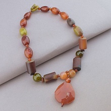 картинка Бусы Агат Сердолик 47 см от магазина Wolves