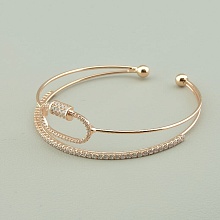 картинка Браслет 'Saiya' Фианит 17 см (позолота 18к (розовая)) от магазина Wolves