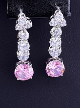 картинка Серьги 'XUPING' Фианит (родий) от магазина Wolves