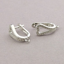 картинка Швензы Пара Фианит родий 15х8см от магазина Wolves