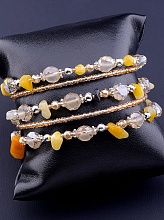 картинка Браслет Яшма Чешский хрусталь 90 см от магазина Wolves