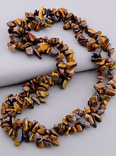картинка Бусы Тигровый глаз 120 см от магазина Wolves