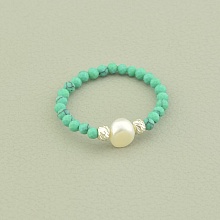 картинка Кольцо 'SUNSTONES' Жемчуг Серебро(925) от магазина Wolves