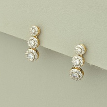 картинка Серьги 'XUPING' Фианит (позолота-родий) от магазина Wolves