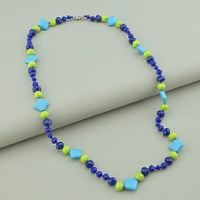 картинка Бусы 'SUNSTONES' Бирюза Чешский хрусталь 55 см от магазина Wolves