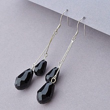 картинка Серьги 'SUNSTONES' Чешский хрусталь Серебро(925) от магазина Wolves