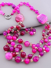 картинка Бусы Агат Чешский хрусталь 67 см от магазина Wolves