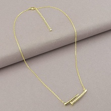 картинка Подвеска 'Saiya' Фианит 43 см (позолота 18к (лимонная)) от магазина Wolves