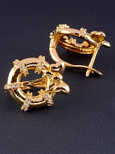 картинка Серьги 'XUPING' Фианит  (позолота 18к) от магазина Wolves