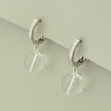 картинка Серьги 'SUNSTONES' Горный хрусталь  (родий) от магазина Wolves