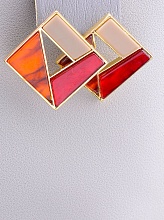 картинка Серьги Эмаль Эмаль 'FJ' от магазина Wolves