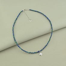 картинка Подвеска 'SUNSTONES' Азурит Фианит 42 см от магазина Wolves