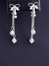 картинка Серьги Фианит 'Saiya' (родий) от магазина Wolves