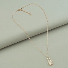 картинка Подвеска 'Saiya' Фианит 41 см (позолота 18к (розовая)) от магазина Wolves