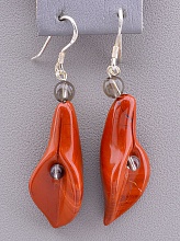 картинка Серьги Яшма Раухтопаз от магазина Wolves