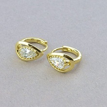 картинка Серьги 'XUPING' Фианит  (позолота 18к (лимонная)) от магазина Wolves