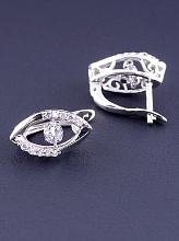 картинка Серьги 'XUPING' Фианит  (родий) от магазина Wolves