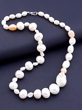 картинка Бусы 'SUNSTONES' Жемчуг Серебро(925) 44 см от магазина Wolves