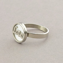 картинка Кольцо 'Stainless Steel' Перламутр Медицинская сталь 316L от магазина Wolves