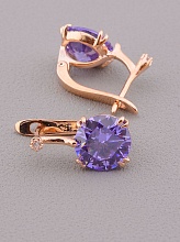 картинка Серьги 'Pataya' Фианит (позолота 18к) от магазина Wolves