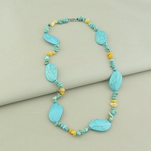 картинка Бусы 'SUNSTONES' Бирюза Яшма 62 см от магазина Wolves