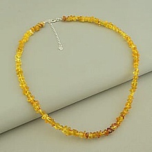 картинка Подвеска 'SUNSTONES' Янтарь Серебро(925) 47 см от магазина Wolves