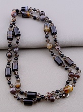 картинка Бусы 'SUNSTONES' Агат Чешский хрусталь 97 см от магазина Wolves