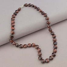 картинка Бусы 'SUNSTONES' Бычий глаз 49 см от магазина Wolves