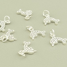 картинка Кулон Фианит 11х12мм (родий) от магазина Wolves