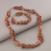 картинка Бусы+Браслет Золотой Песок 55 см от магазина Wolves